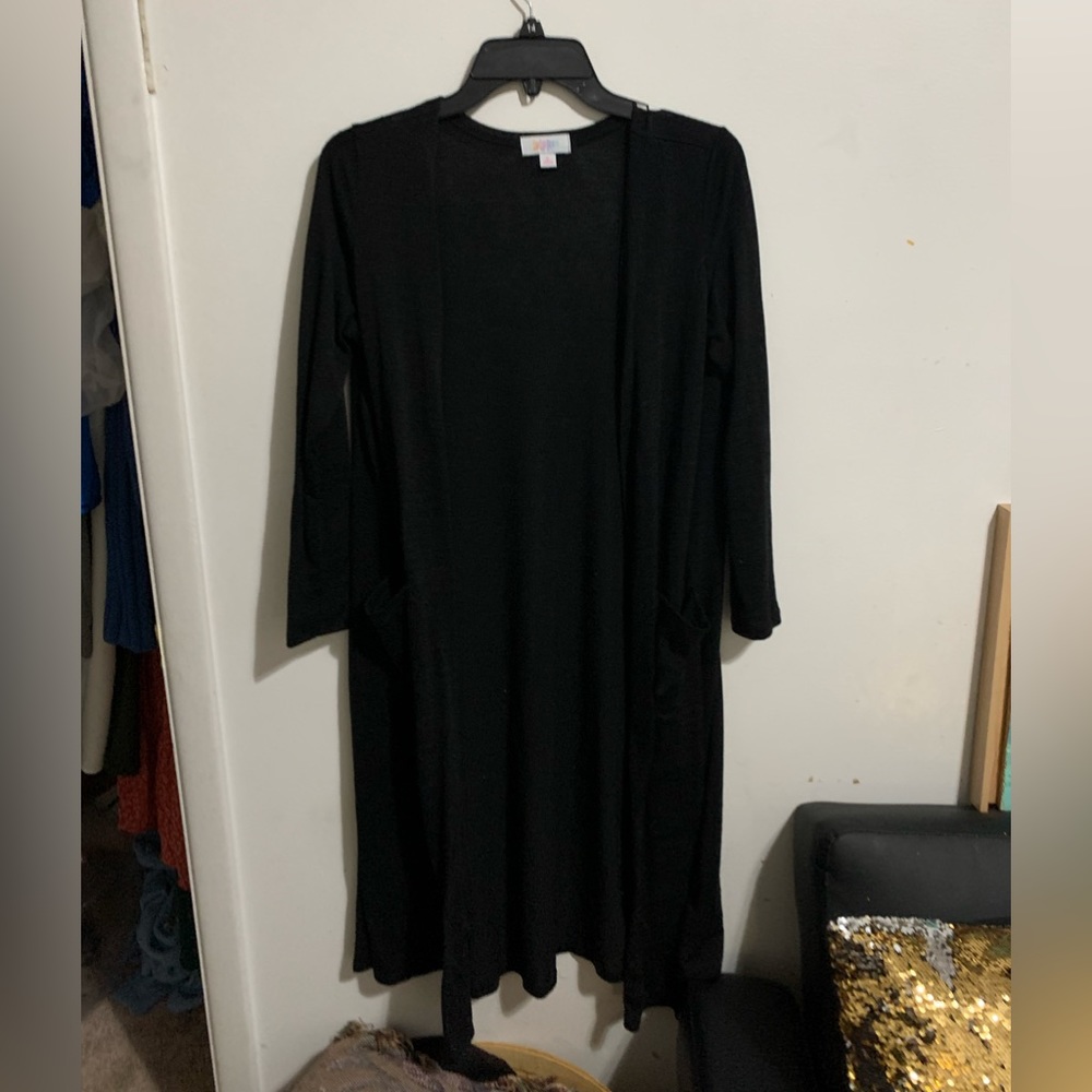 LULAROE- Sz S- Half sleeve black cardigan